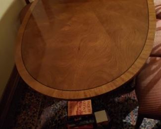 Henredon Starburst Dinning Table with 8 Chairs. 2 Arm Chairs and 6 Regular Chairs. 20" Leaf - $3000