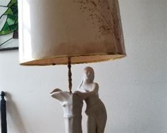 Van Briggle Full size Lady Lamp