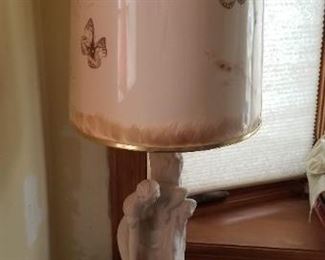 Van Briggle Full size Lady with water pot Lamp