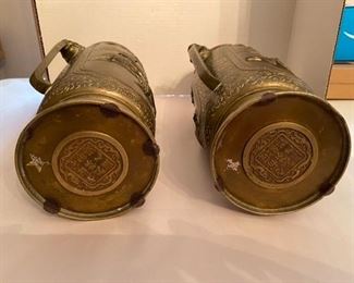 #69 Pair of Bronze vases with handles 12”x 8” 					$350

