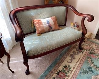 #13 - $275-  American Empire settee 	50.5”Wx30”Dx33”H				
