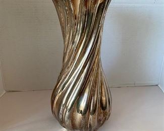 #51  Sterling vase hand wrought Italian by Mazzucato 925  28.70 oz    11” x 6”   $695
