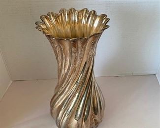 #51  Sterling vase hand wrought Italian by Mazzucato 925  28.70 oz    11” x 6”    $695

