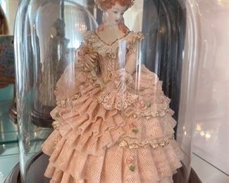 #58 Dresden Lace pink Figurine   8” x 6”      $195
