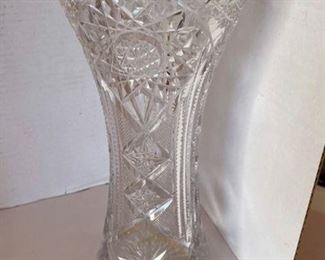 #64 Cut Crystal Vase  1’H x 5”	$110
