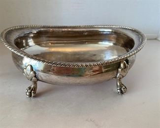 #82 Sterling Buccaletti Italy Oval Footed candy Bowl        16.10 oz  8” x 6”x 3”	$400
