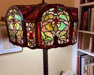 #119 - Stain Glass Floor Lamp  63”H x 17”W   				$195
