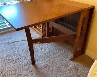 #129 Folding Wood Table w/both sides in use 65.5”L x 30”W  w/1 side 36.5”L  $110
