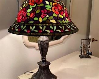 #133 Stain glass Lamp  18.5”W x 28”H    		$125
