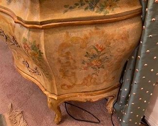 #139 - Bombay Painted Chest of Drawers  19”D x 38”W x 31”H   	$375
