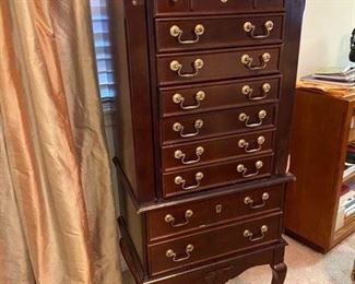 #151 Jewelry Armoire  20”W x 14.5”D x 52.5”H    as is   			$  75
