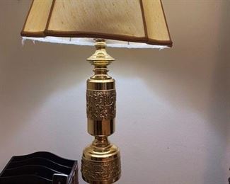 #154 Pair of Brass Lamps  38”H x 18”W  $250
