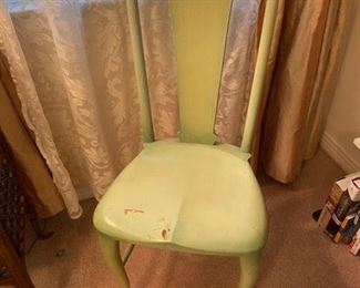 #160 Green Painted Chair  	$ 40
