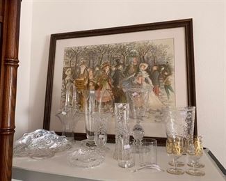 Diverse vases etched glass and more