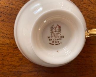 #181 - Westchester by Lenox  - Only 6 cups and saucers