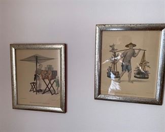 #183 - $75 Borghese set of two Oriental prints - 