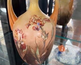 $70 English vase porcelain hand painted 