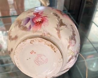 $70 English handpainted porcelain painted vase 