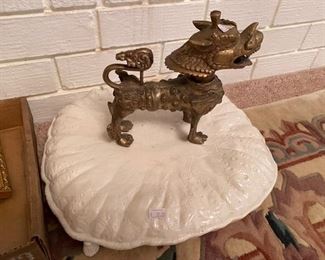 On porcelain pillow most likely from Italy $36