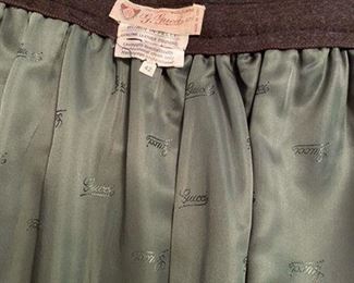 Gucci skirt wool with leather inlaid - sz 42 or 6 US $30