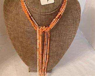 $80 pearl and coral necklace 