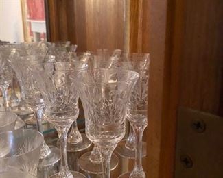  #201 - Heisey set of stemware 13 liqueur glasses $90