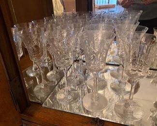 #201 - Heisey set of stemware 15 wine glasses $140