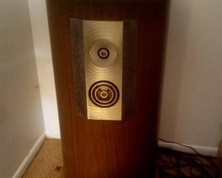One of a pair of Empire Series 8000 1960's Midcentury tower speakers