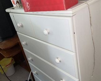 Small white bureau $135