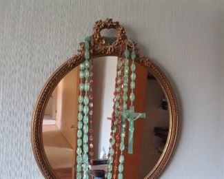Decorative mirror large Rosary collection