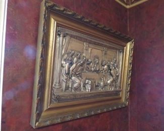 Metal embossed last supper