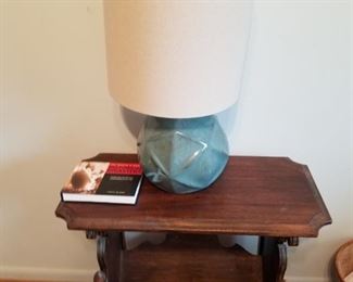 Pottery lamp and pictures
