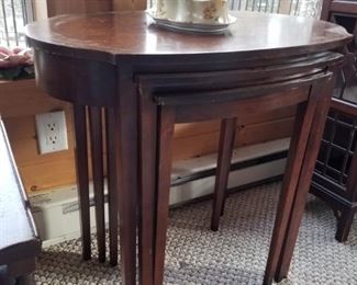 Mahogany stacking g tables