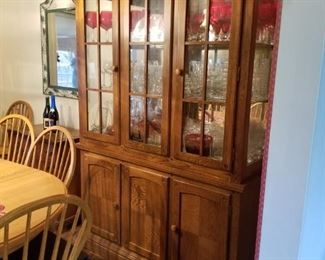Oak china cabinet