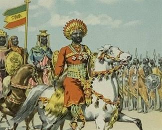 Colored Illustration of Menelik