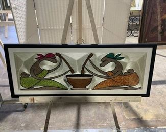 Contemporary African Embroidered Panel B