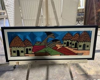 Contemporary African Embroidered Panel