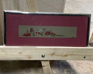 Mixed Media Framed Map Abstraction