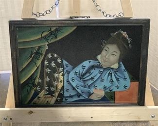 Portrait of Reclining Woman Holding Lucky Peach