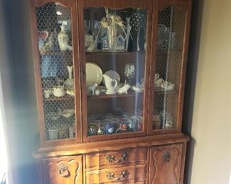 solid wood china cabinet