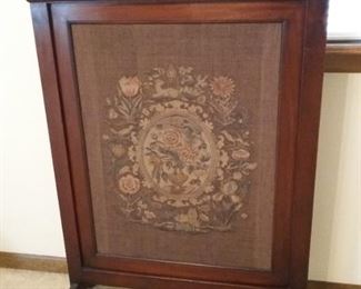 Vintage Tapestry Fireplace Screen