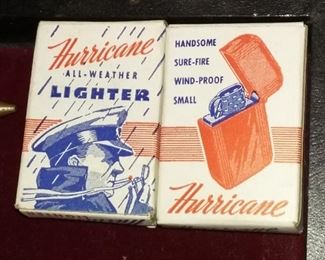 Vintage Hurricane All Weather Lighters in original box package