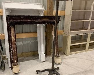 Antique Japanned Cast Iron Embossed Dry Goods Store display circular, rotating, Garment Rack out of an early Shop in Bath North Carolina - NC’s oldest port and town c1705