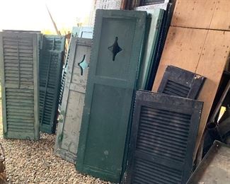 Assorted vintage shutters