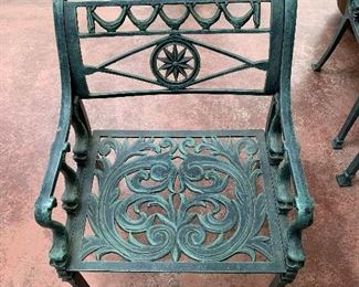 Cast aluminum chairs