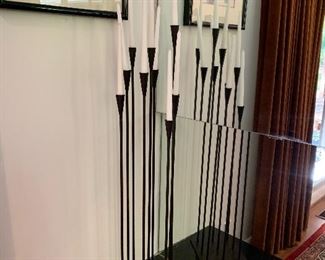 Bertoia style metal candlestand