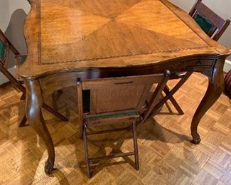 Game table about 44x44 and almost 31 high.