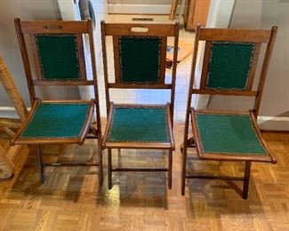 3 folding chairs