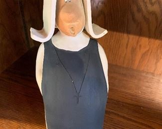 Whimsical Pottery Nun