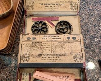 Griswold patty molds in original boxes